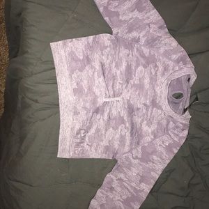 Gymshark camo long sleeve crop top